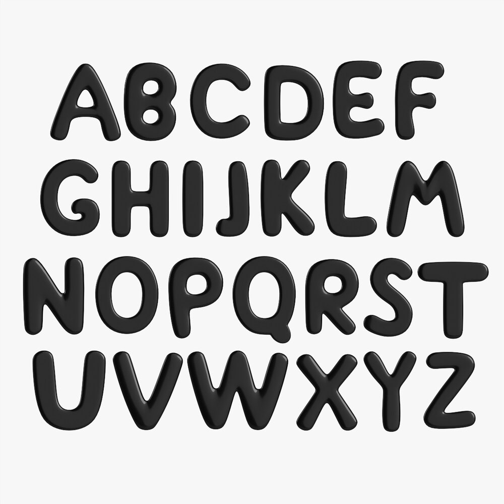 Alphabet Letters 04 3D 모델 