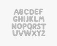 Alphabet Letters 04 3d model