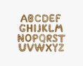 Alphabet Letters Decorated 01 3D模型