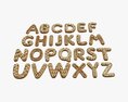Alphabet Letters Decorated 01 3D-Modell