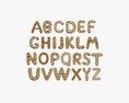 Alphabet Letters Decorated 01 Modello 3D
