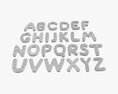Alphabet Letters Decorated 01 Modèle 3d