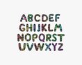 Alphabet Letters Decorated 01 3d model