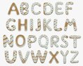 Alphabet Letters Decorated 03 3D-Modell