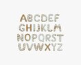 Alphabet Letters Decorated 03 3D模型