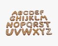 Alphabet Letters Decorated 04 3d model