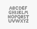 Alphabet Letters Decorated 04 3D модель