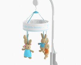 Baby Cot Side Musical Toy Carousel 3D 모델 
