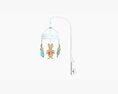 Baby Cot Side Musical Toy Carousel 3D модель