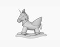 Baby Unicorn Rocking Chair 01 3Dモデル