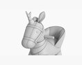 Baby Unicorn Rocking Chair 01 3D模型