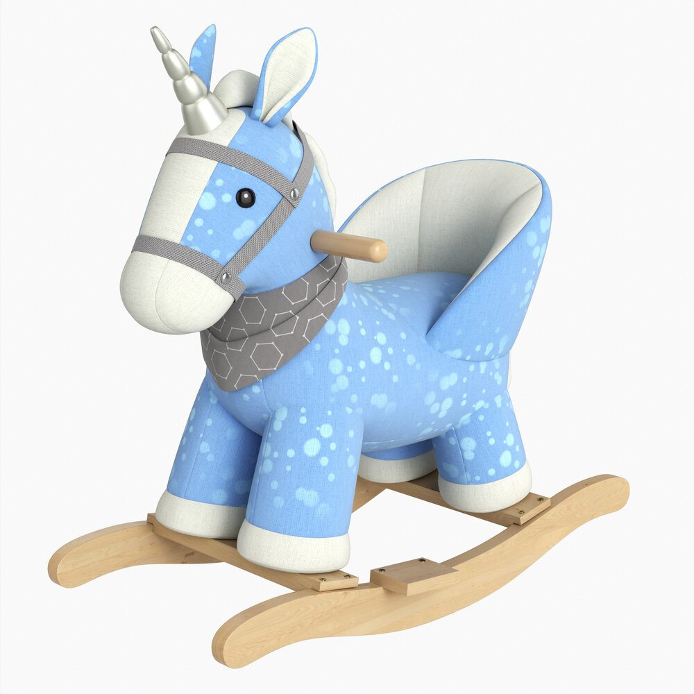 Baby Unicorn Rocking Chair 02 3Dモデル