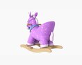 Baby Unicorn Rocking Chair 03 3d model