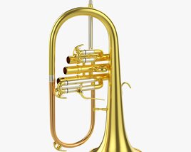 Brass Bell Flugelhorn 3D model