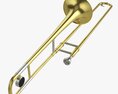 Brass Bell Tenor Trombone 3D модель
