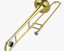 Brass Bell Tenor Trombone Modello 3D