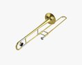 Brass Bell Tenor Trombone 3D 모델 