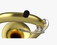 Brass Bell Tenor Trombone 3D 모델 