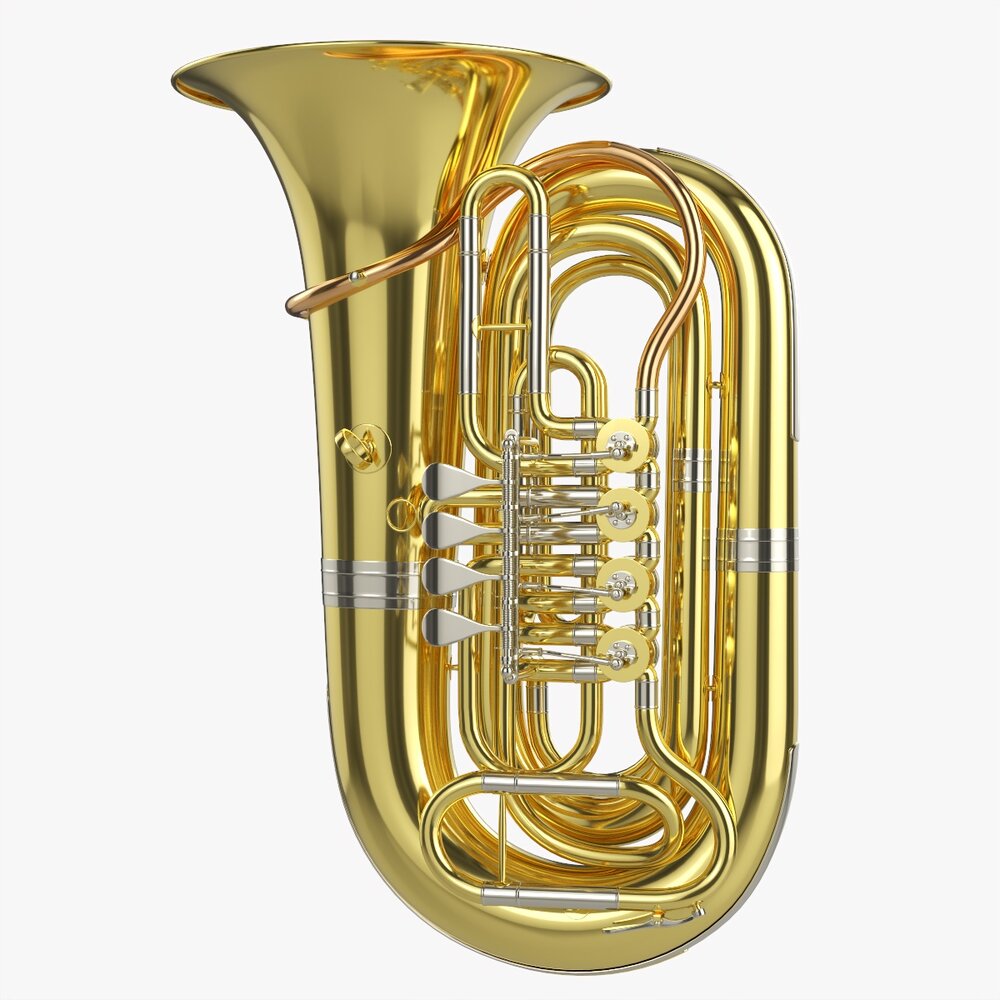 Brass Bell Tuba 3D модель
