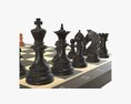 Chess Board Game Pieces 3D 모델 