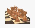 Chess Board Game Pieces 3D 모델 