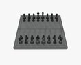 Chess Board Game Pieces Modelo 3d