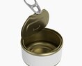Canned Food Round Tin Metal Aluminum Can 013 Open 3D модель