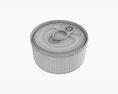 Canned Food Round Tin Metal Aluminum Can 013 3d model