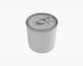 Canned Food Round Tin Metal Aluminum Can 014 3D模型