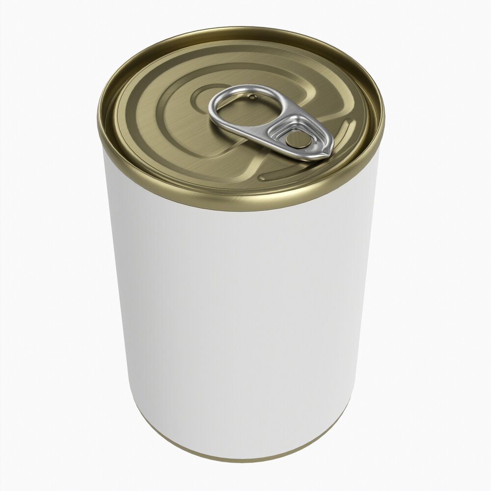 Canned Food Round Tin Metal Aluminum Can 015 3D-Modell
