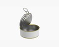 Canned Food Round Tin Metal Aluminum Can 017 Open 3D-Modell