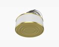 Canned Food Round Tin Metal Aluminum Can 017 Open 3D 모델 