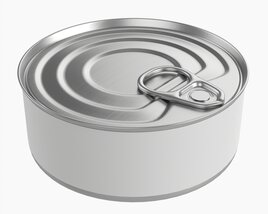 Canned Food Round Tin Metal Aluminum Can 017 3D-Modell