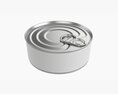 Canned Food Round Tin Metal Aluminum Can 017 3D модель