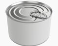 Canned Food Round Tin Metal Aluminum Can 018 3D 모델 
