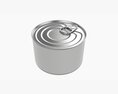 Canned Food Round Tin Metal Aluminum Can 018 3D 모델 