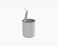 Canned Food Round Tin Metal Aluminum Can 019 Open 3Dモデル