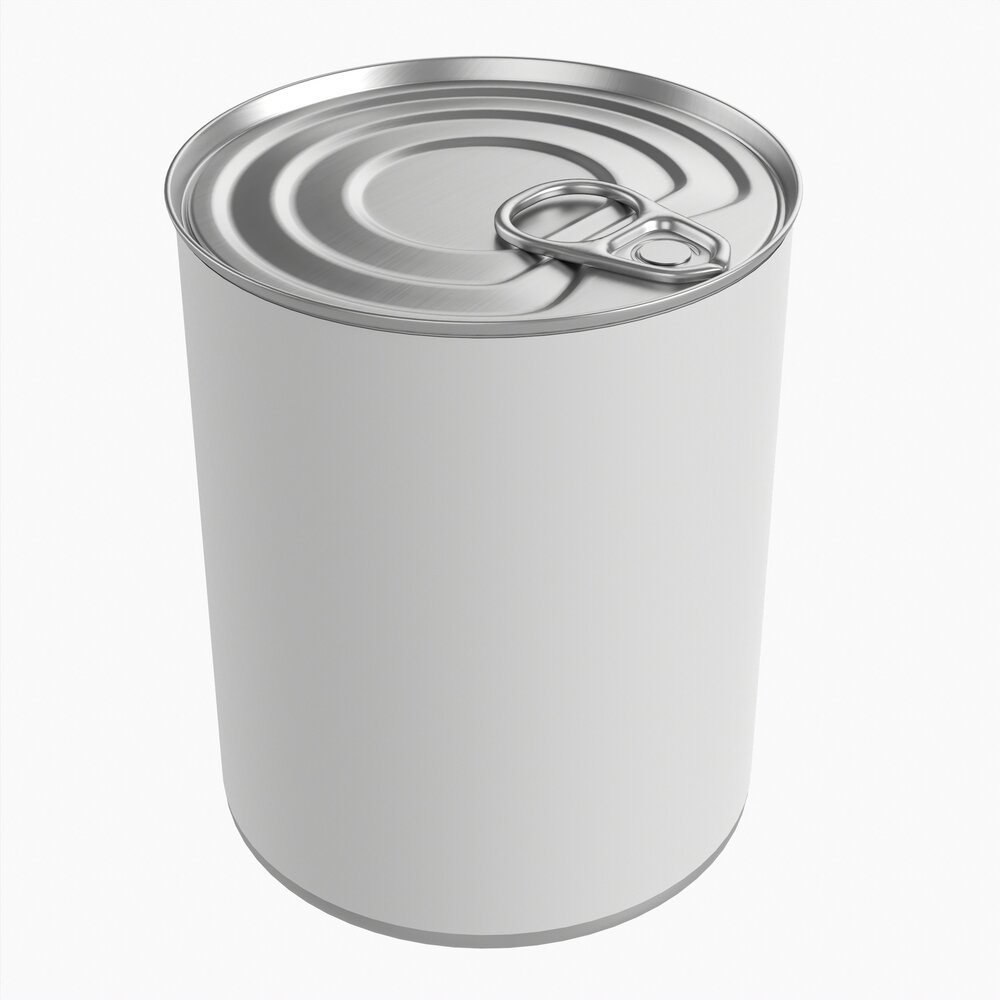 Canned Food Round Tin Metal Aluminum Can 019 Modèle 3D