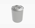 Canned Food Round Tin Metal Aluminum Can 019 3D модель