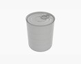 Canned Food Round Tin Metal Aluminum Can 019 3d model