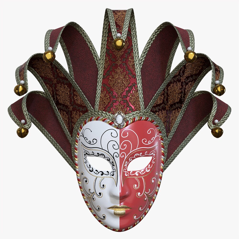 Carnival Venetian Mask 02 3D model