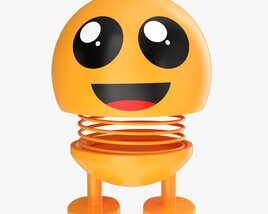 Car Spring Toy Figure 03 Happy Smile Modèle 3D