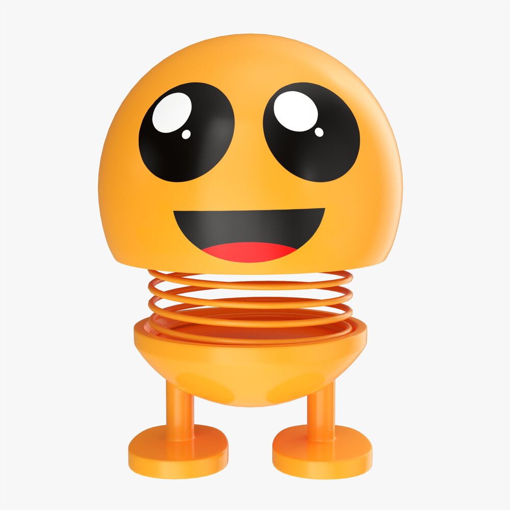 Car Spring Toy Figure 03 Happy Smile 3D 모델 