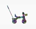 Children Trike Tricycle With Parent Handle 3Dモデル