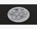Dumplings On White Plate Modello 3D
