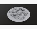 Dumplings On White Plate 3Dモデル