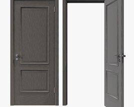 Classsic Door 05 Closed Opened 3D model