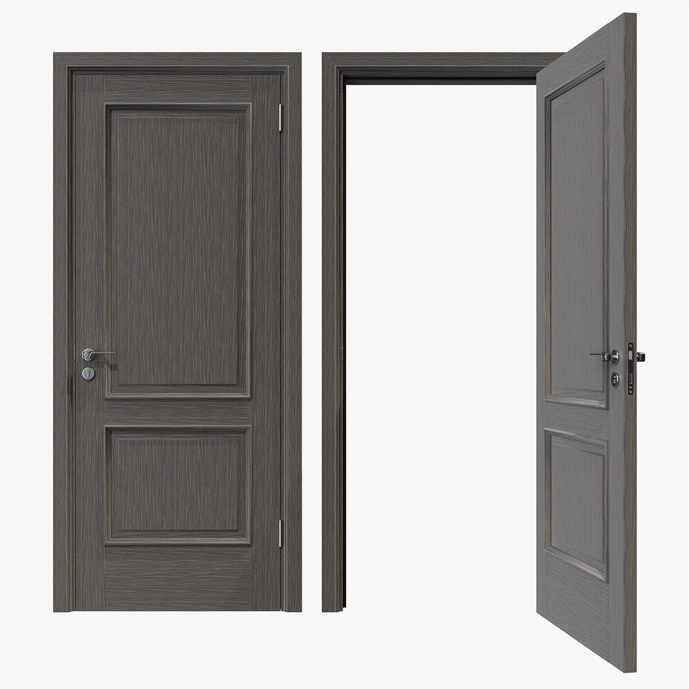 Classsic Door 05 Closed Opened 3D модель
