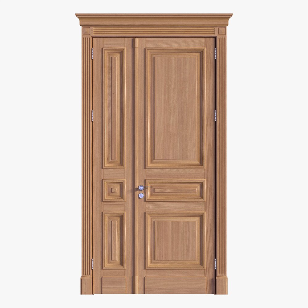 Classsic Door Double 01 3D 모델 