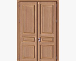 Classsic Door Double 02 3D-Modell